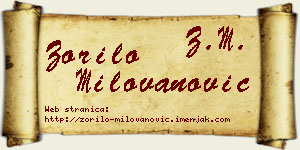 Zorilo Milovanović vizit kartica